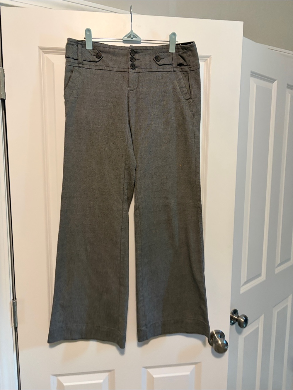 American Eagle Outfitters Gray Wide-Leg Dress Pants